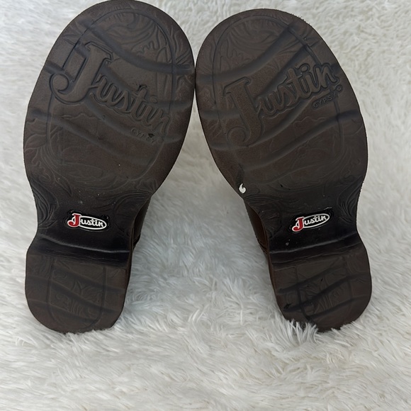 ❌SOLD❌Justin Gypsy Gemma 8" Western Boots Brown Green Festival Boho Rodeo Cowb… - Picture 8 of 11